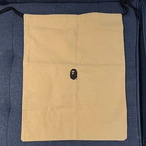 BAPE Bathing Ape Brand New Tan Brown Drawstring Dust Bag